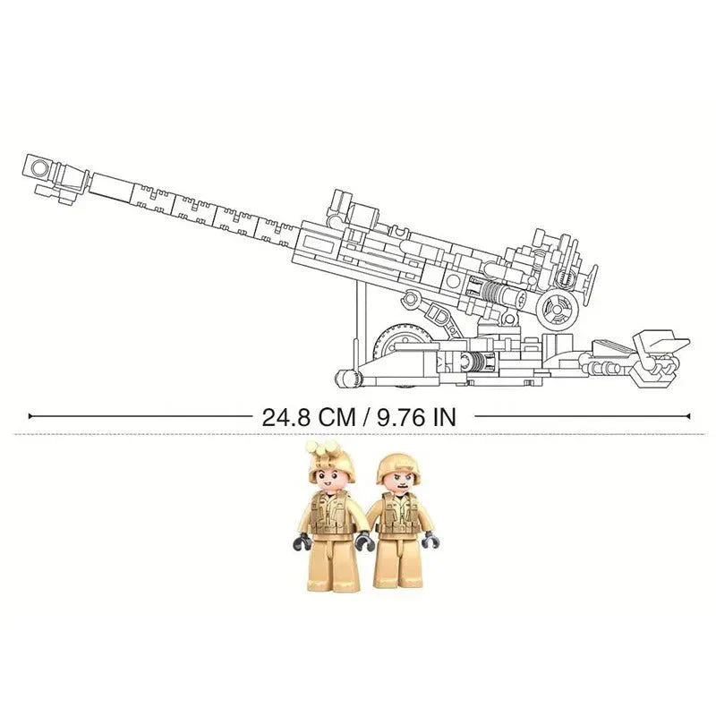 Sluban M38-B0890 - WW2 M777 Light Artillery - vue 6 | Power Blockz