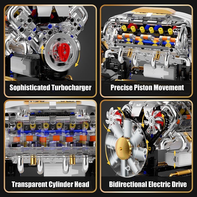 Goqi YC364 - Functional V8 Engine Model - vue 6 | Power Blockz