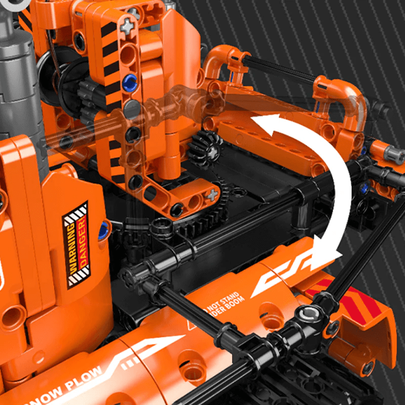 Mould King 17051 - Motorized Snowplow Truck - vue 7 | Power Blockz