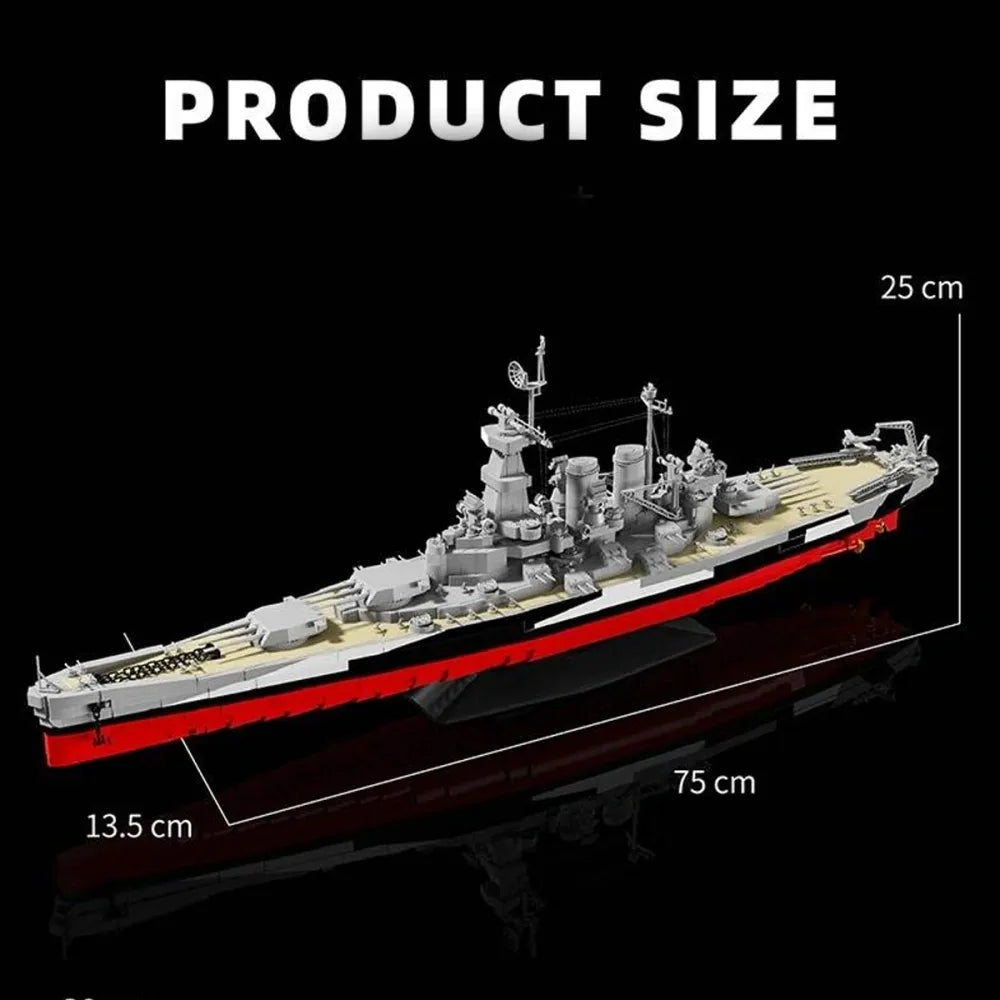 12GO 98008 - The North Carolina Battleship - vue 7 | Power Blockz