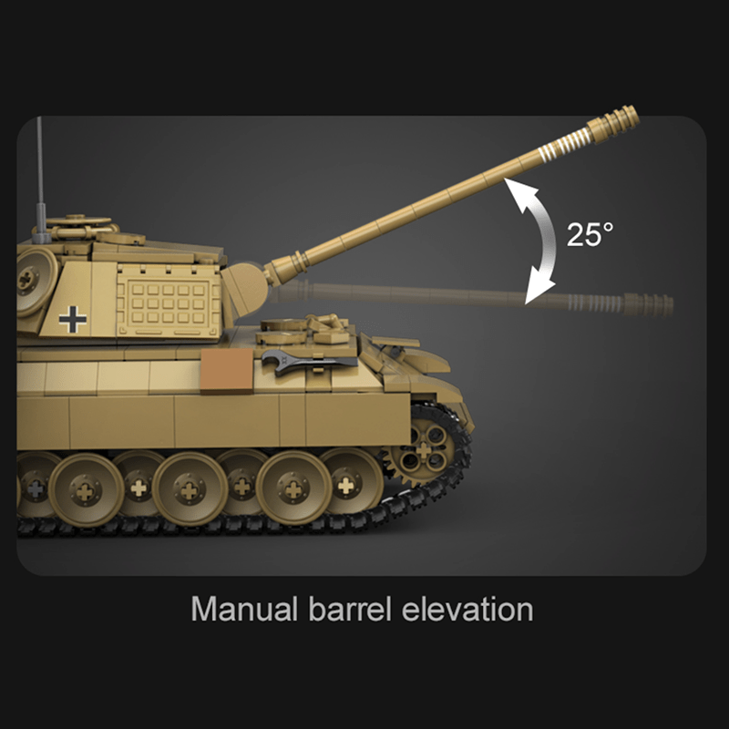 CaDa C61073W - Remote Controlled Panther Tank - vue 2 | Power Blockz