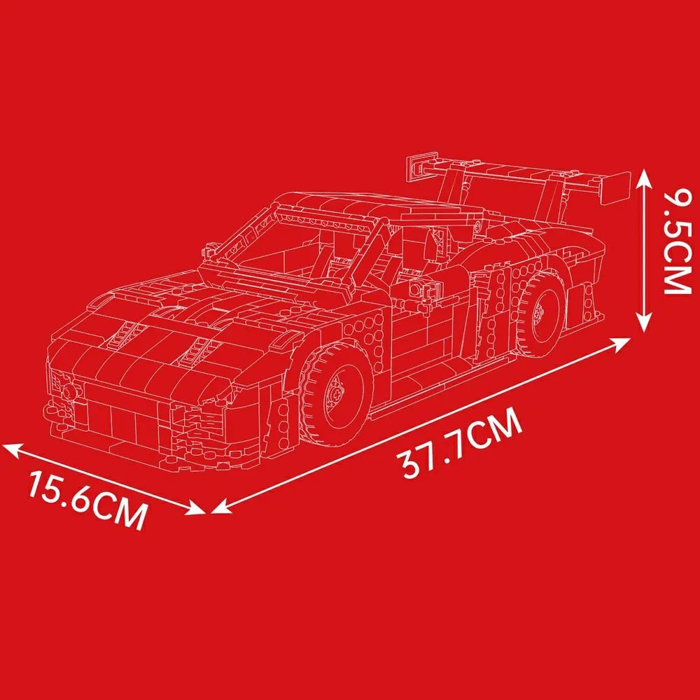Mould King 10167 - Widebody 911 GT2 Rs Track Racer - vue 7 | Power Blockz