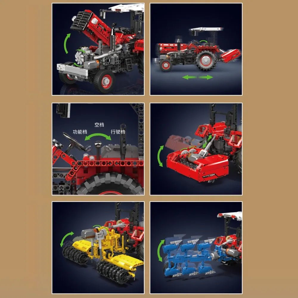 Mould King 17064 - Modern Farm Tractor - vue 9 | Power Blockz