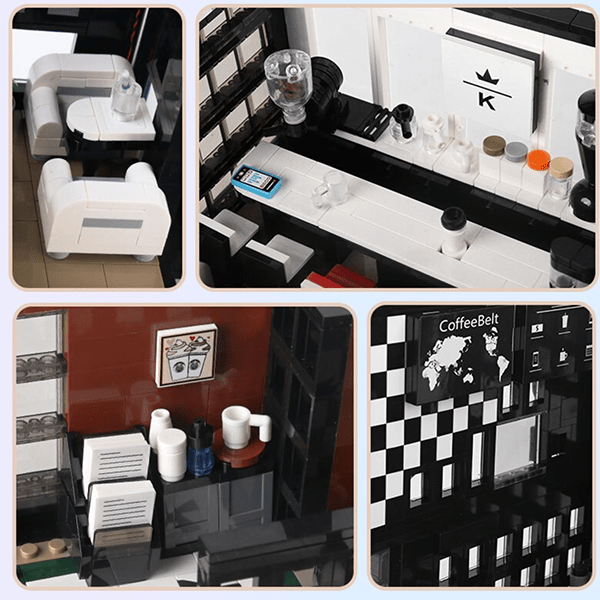 Mould King 16036 - European Modern Cafe - vue 5 | Power Blockz