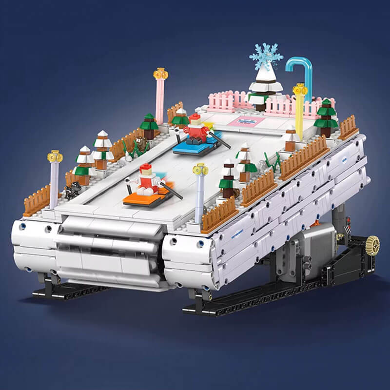 Mould King 10158 - Motorized Ski Resort - vue 3 | Power Blockz