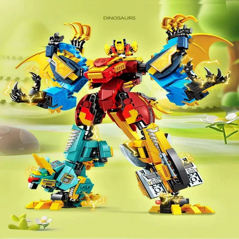 Sembo Dinosaur Mecha - Mecha Deformation Dinosaur Transformation - vue 3 | Power Blockz