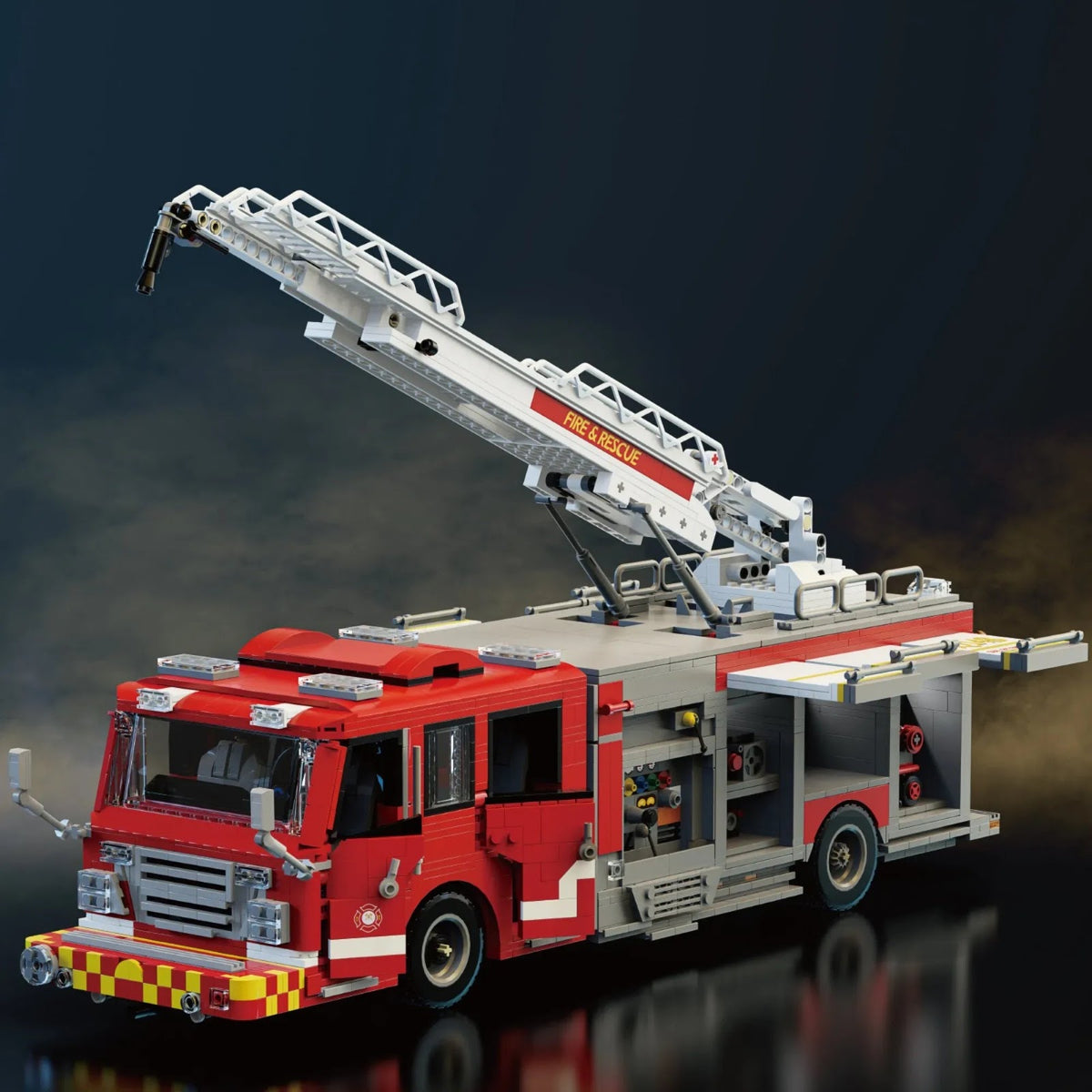 Xbert 66148 - US Firetruck Elevated Water Towers - vue 2 | Power Blockz
