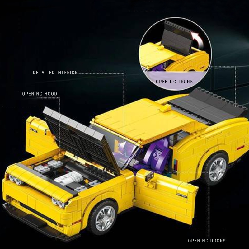 Reobrix 11030 - Powerful American Muscle Car - vue 8 | Power Blockz