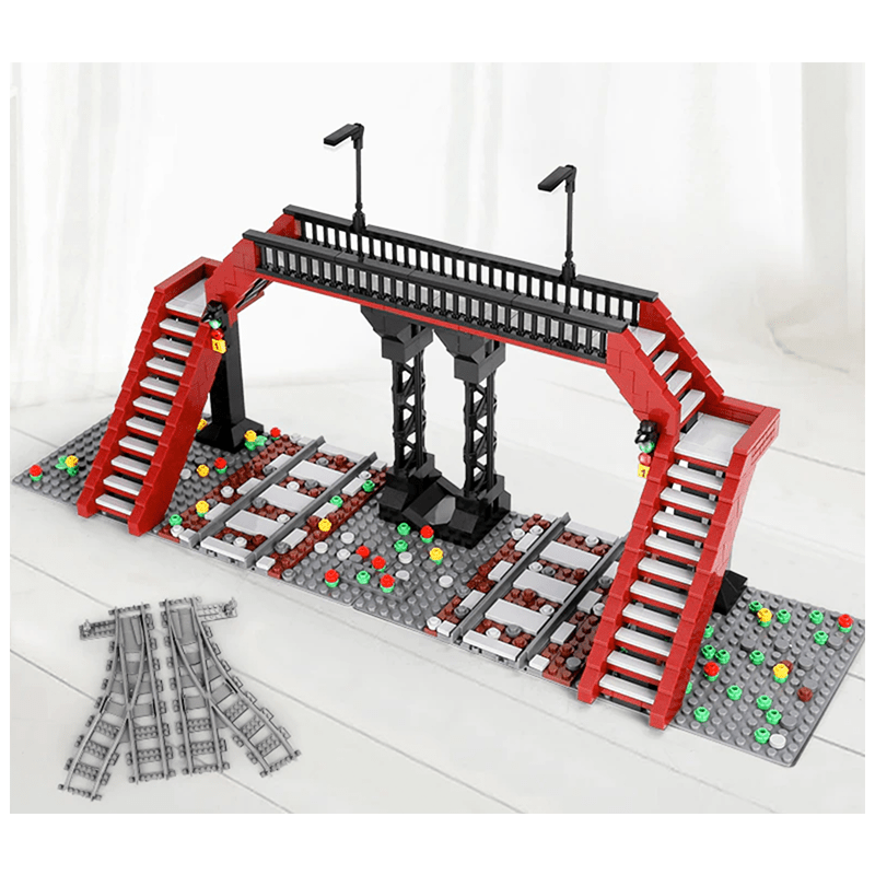 Mould King 12008 - Railway Crossing - vue 6 | Power Blockz