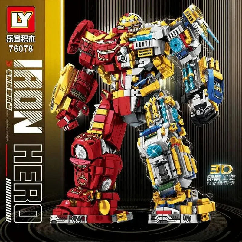 Ly 76076 - Marvel Super Iron Hero Warrior Robot - vue 8 | Power Blockz