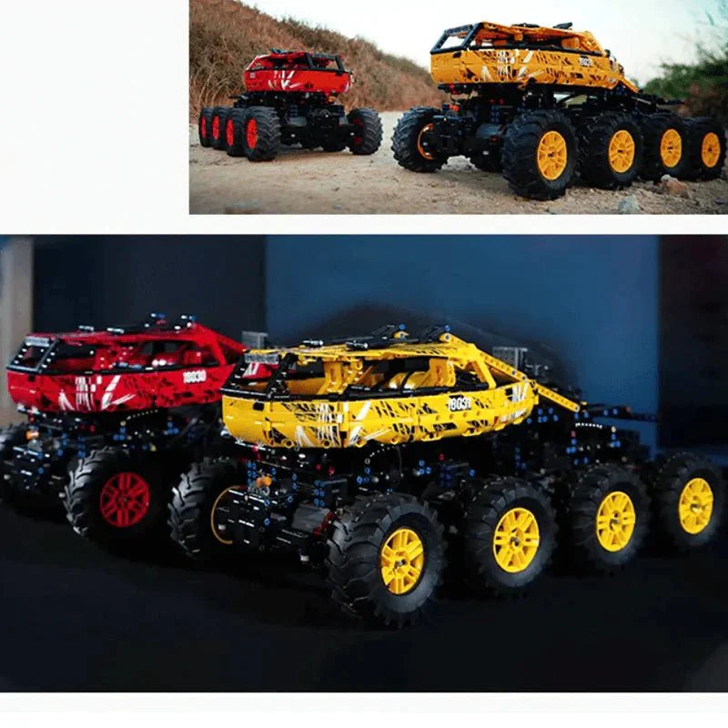 Mould King 18031 - Remote Controlled - Red - 8-Wheel Drive Off-Roader - vue 9 | Power Blockz