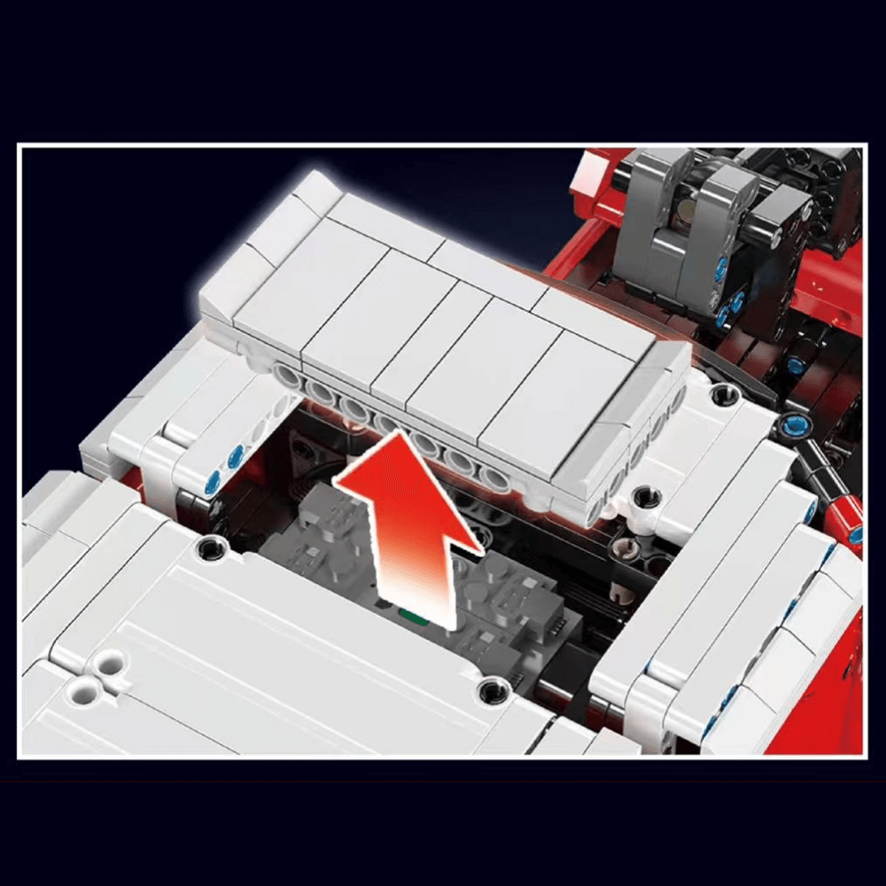 Mould King 17022 - Fire Rescue Ladder Truck - vue 10 | Power Blockz