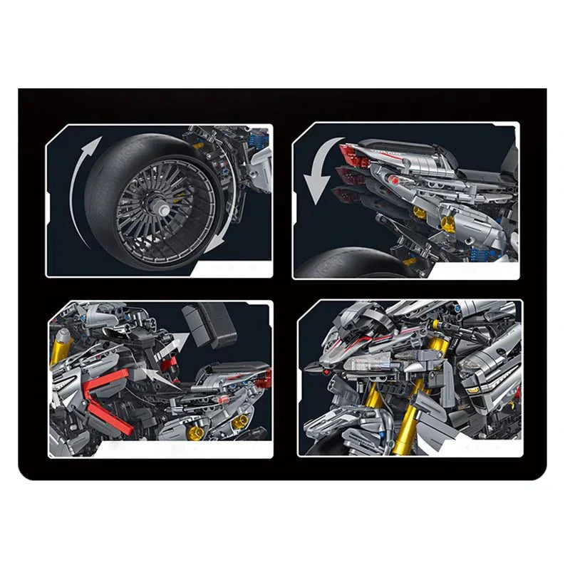Panlos 672106 - Hyper Naked Street Bike - vue 7 | Power Blockz