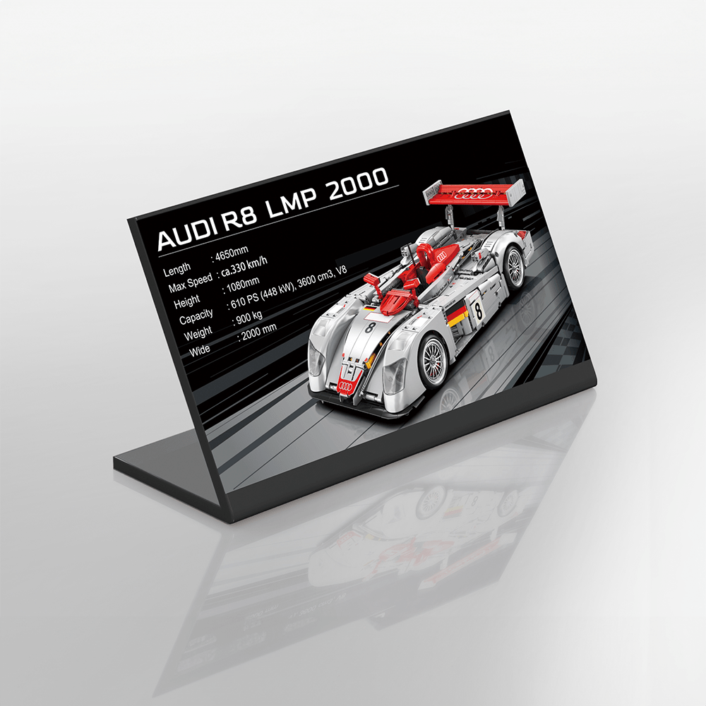 Happy Build YC-23044 - Static Version - Audi R8 LMP 2000 - vue 3 | Power Blockz