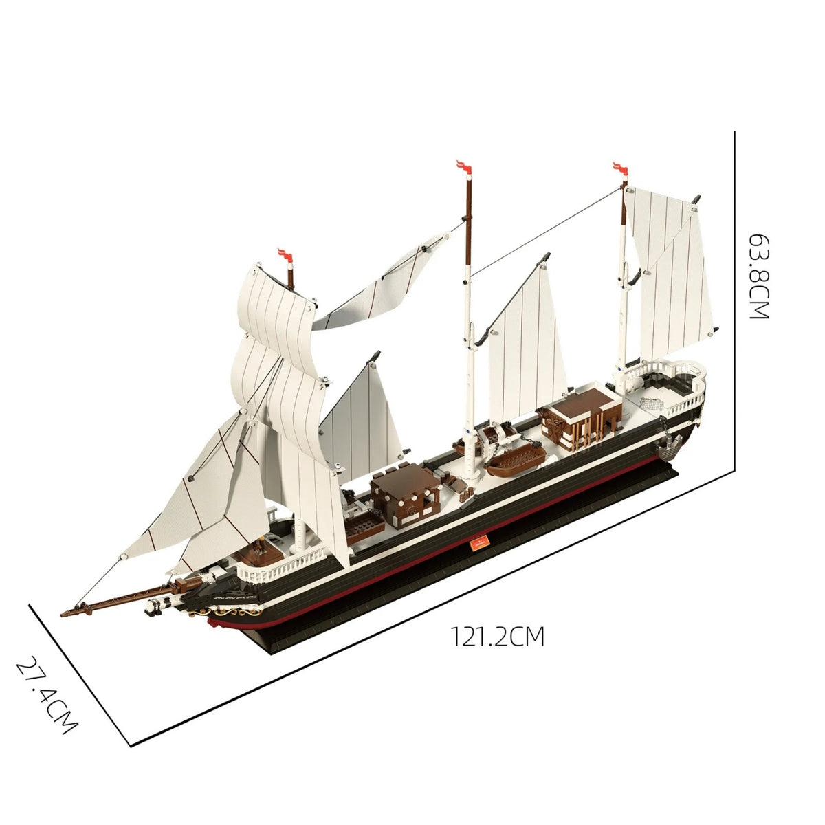 Xbert 66186 - Clipper Stad Amsterdam Sailboat - vue 7 | Power Blockz