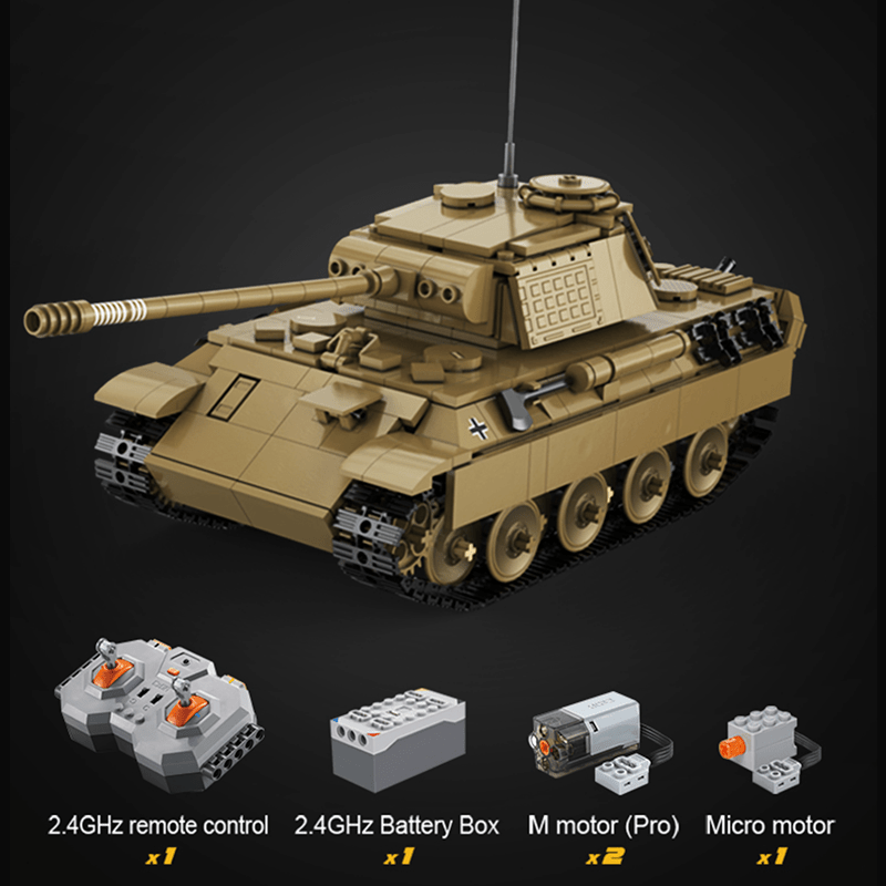 CaDa C61073W - Remote Controlled Panther Tank - vue 10 | Power Blockz