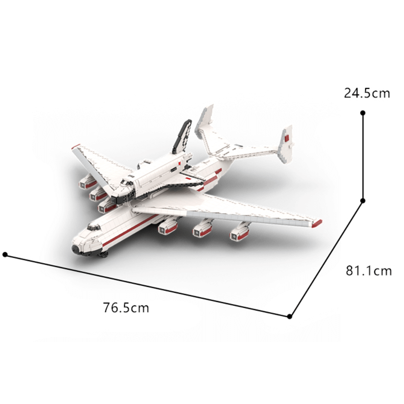Gobricks MOC-95312 - Buran with Antonov AN-225 Carrierplane - vue 7 | Power Blockz