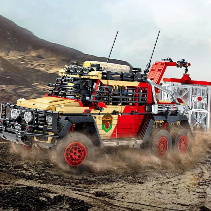 Sembo 701039 - Static Version - Jurassic Dino Hunter Off-Road Truck - vue 6 | Power Blockz