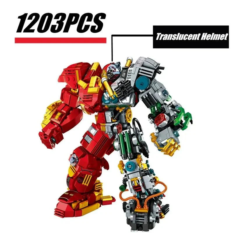 Power Blockz MOC 2081 - Iron Hero Avengers MK44 Hulkbuster Bricks Toy - vue 6 | Power Blockz