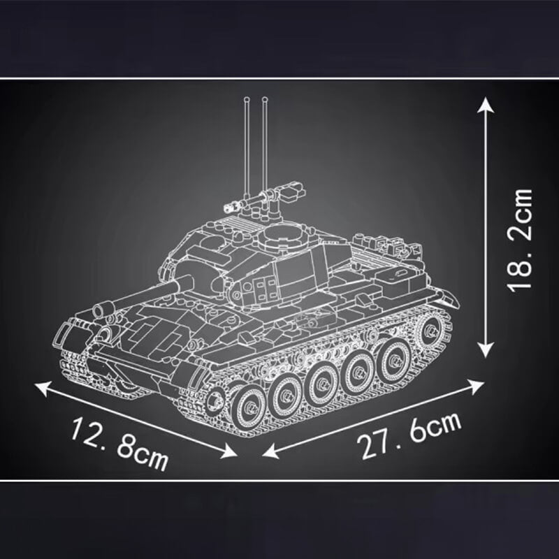 Mould King 20043 - M24 Chaffee Tank Remote Control - vue 8 | Power Blockz
