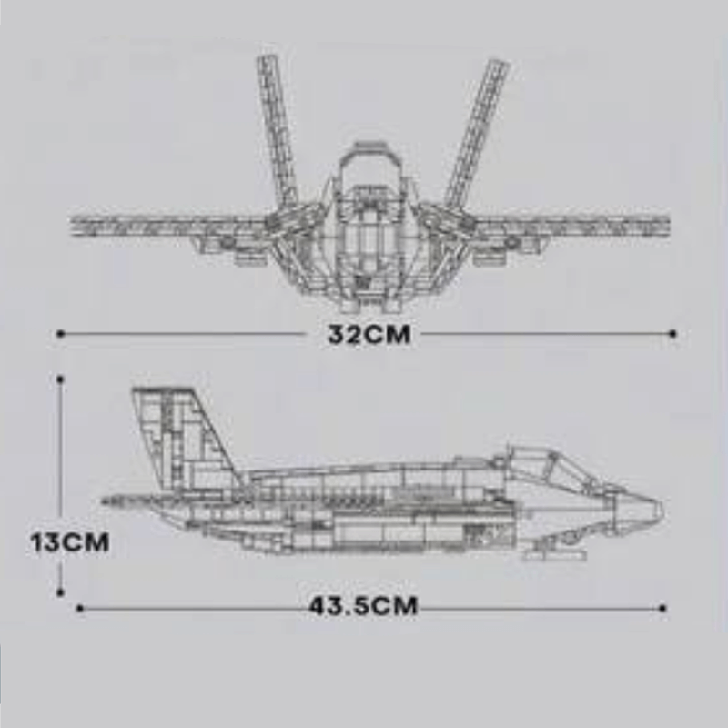 JuHang 88004 - F-35 Lightning II - vue 4 | Power Blockz
