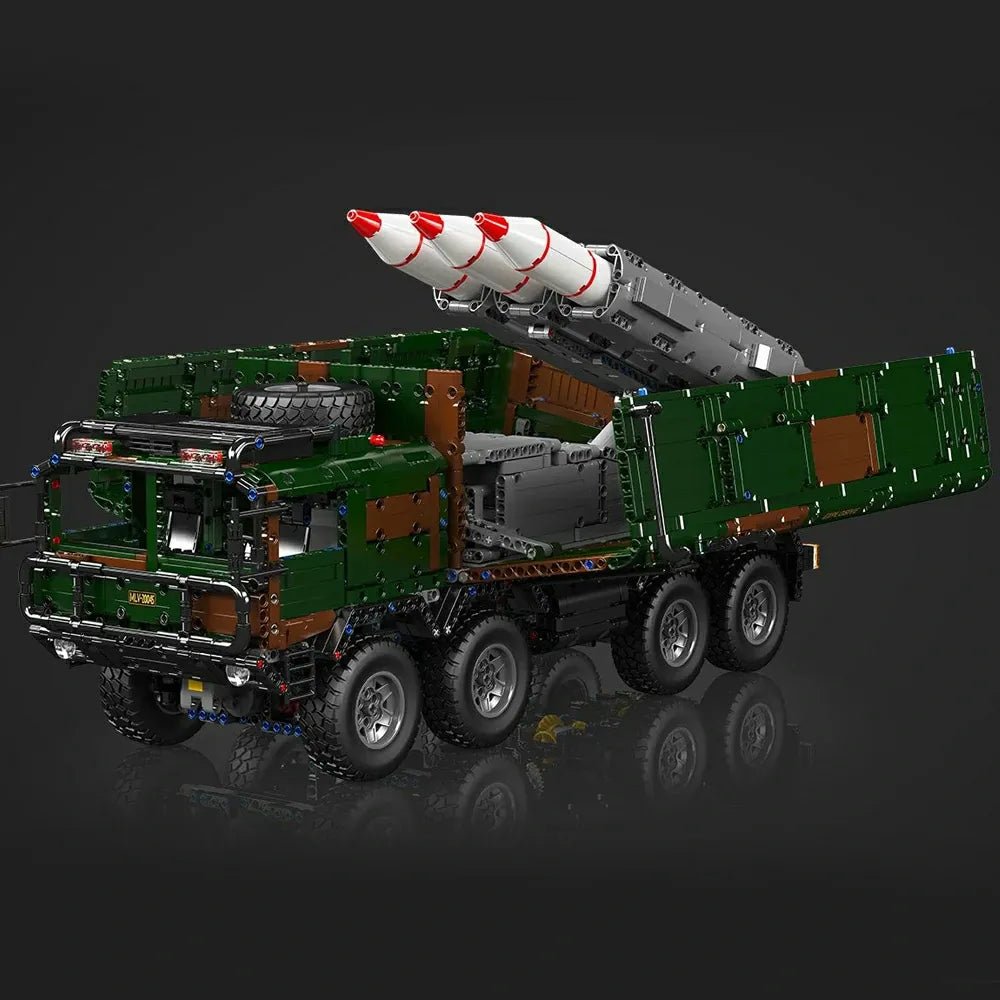 Mould King 20040 - Remote Controlled - Desert Sand Camo - 8x8 Desert Heavy Hauler - vue 11 | Power Blockz