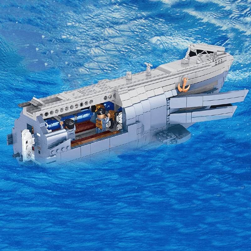 Panlos 628011 - VIIC U-552 Submarine - vue 2 | Power Blockz