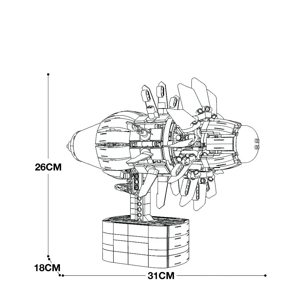 Reobrix 33018 - High-Bypass Turbofan Engine - vue 7 | Power Blockz