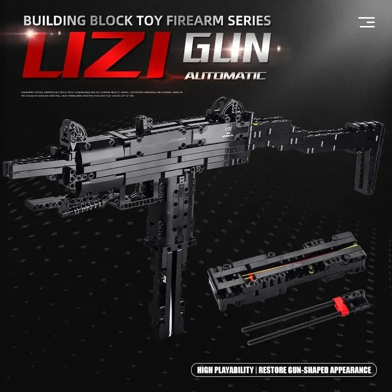 Mould King 14006 - UZI SMG Sub Machine - vue 4 | Power Blockz