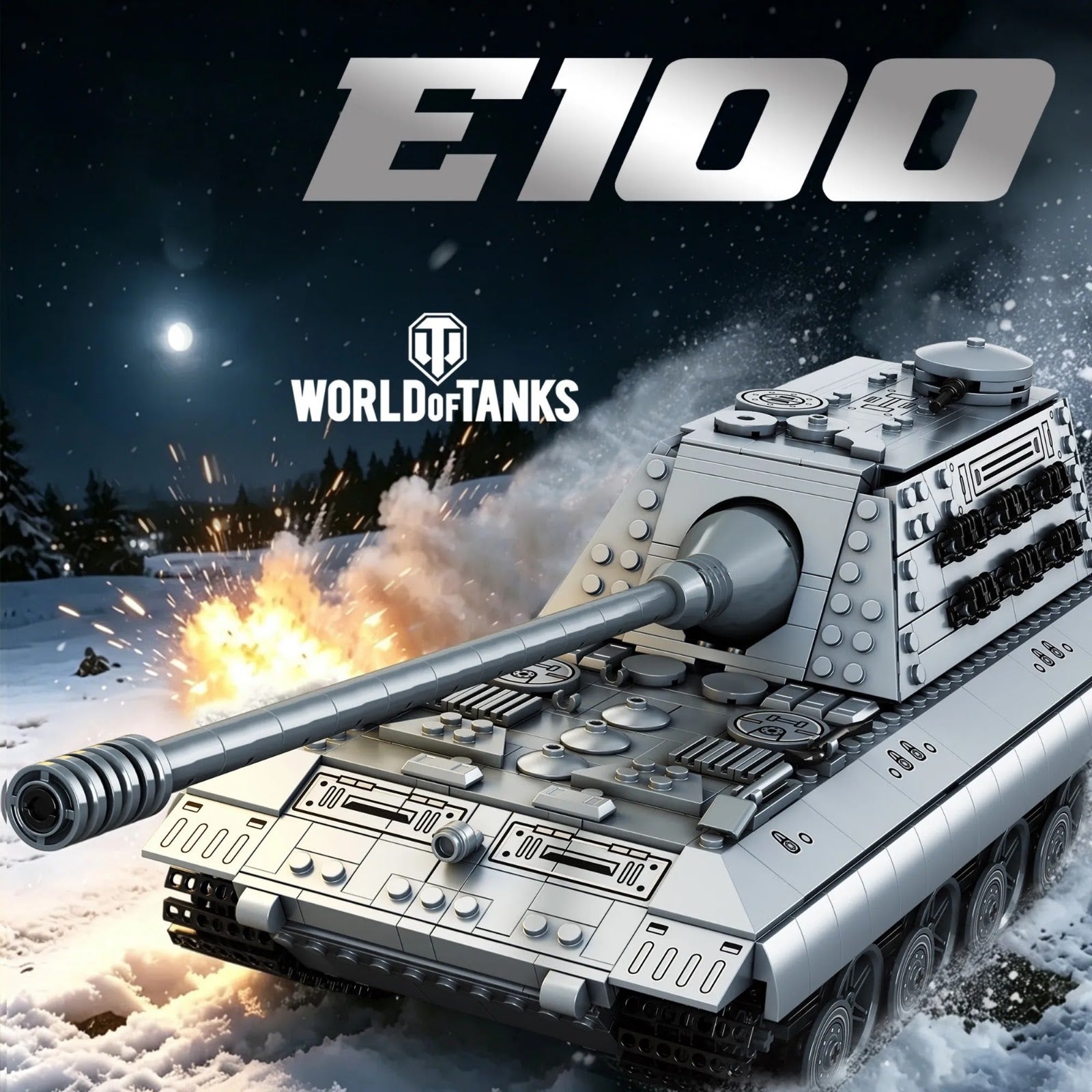Reobrix 77037 - E100 Battle Tank - vue 3 | Power Blockz