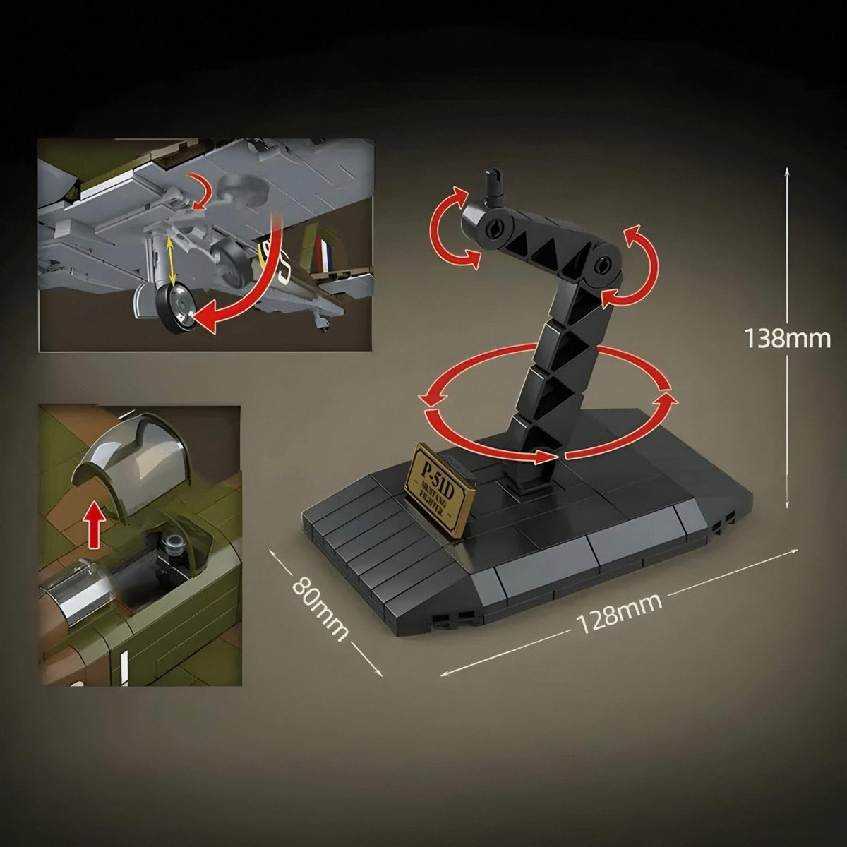 Quanguan 100279 - British Spitfire - vue 6 | Power Blockz