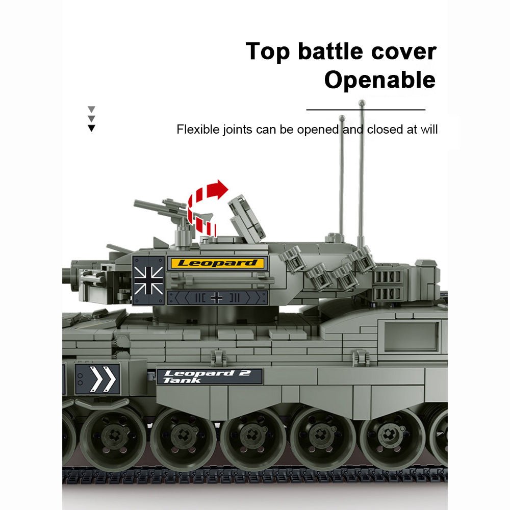 Mork 027001 - Leopard 2 Main Battle Tank - vue 6 | Power Blockz