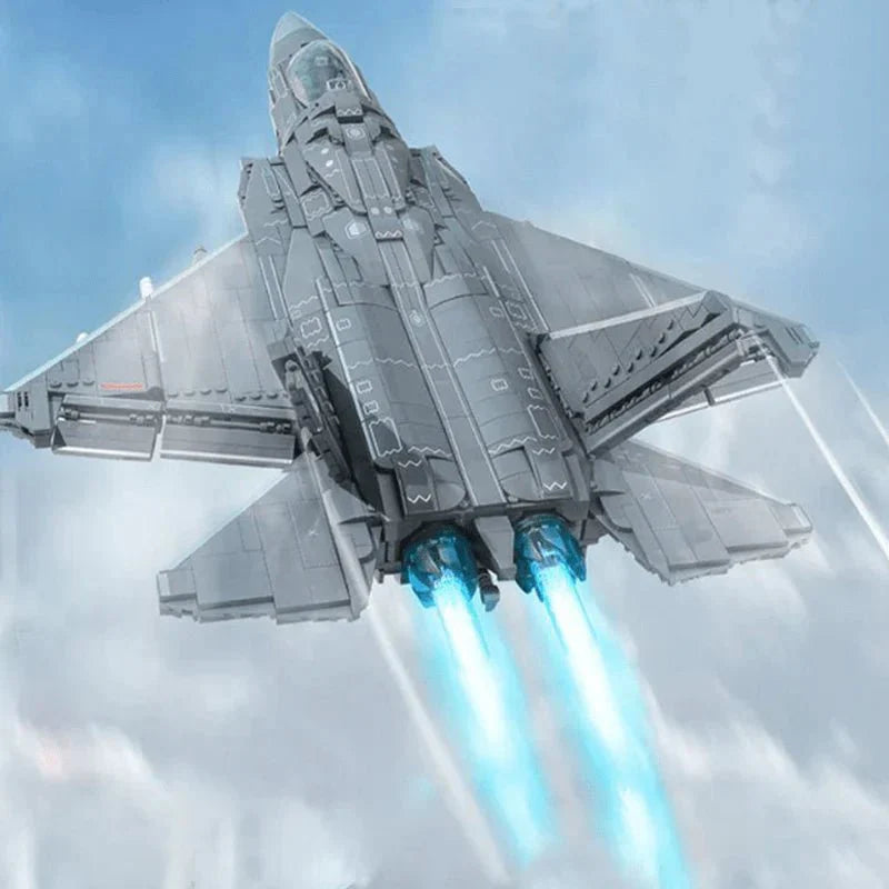 Keepplay K-23017 - J-35 Stealth Fighter - vue 2 | Power Blockz