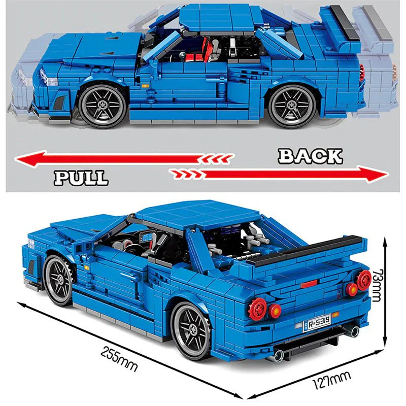 Sembo SY8405 - JDM R34 Twin-Turbo Street Legend - vue 3 | Power Blockz