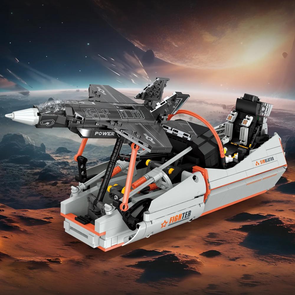 JIESTAR JJ9230 - F35 Fighter Jet Simulator - vue 2 | Power Blockz