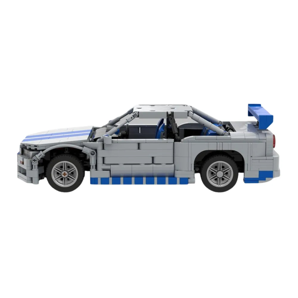 MOC-186036 - Skyline R34 GTR F&F - vue 4 | Power Blockz
