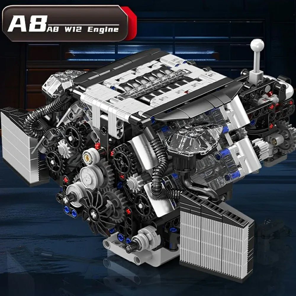 Mould King 10230 - A8 W12 Motorized Engine - vue 2 | Power Blockz