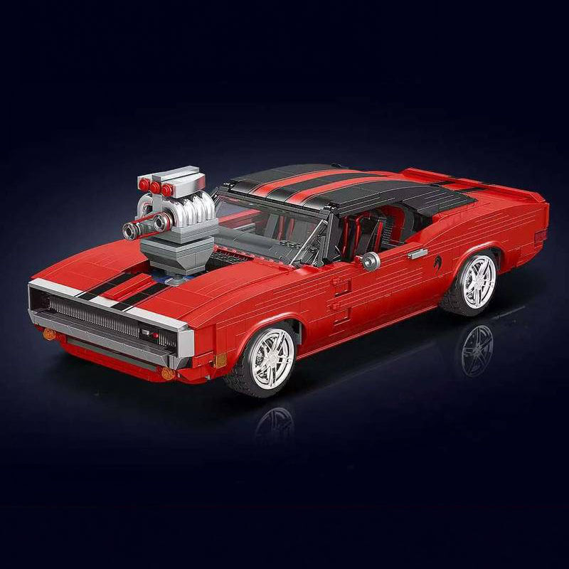 Mould King 10112 - Classic Challenger American Muscle Car - vue 3 | Power Blockz
