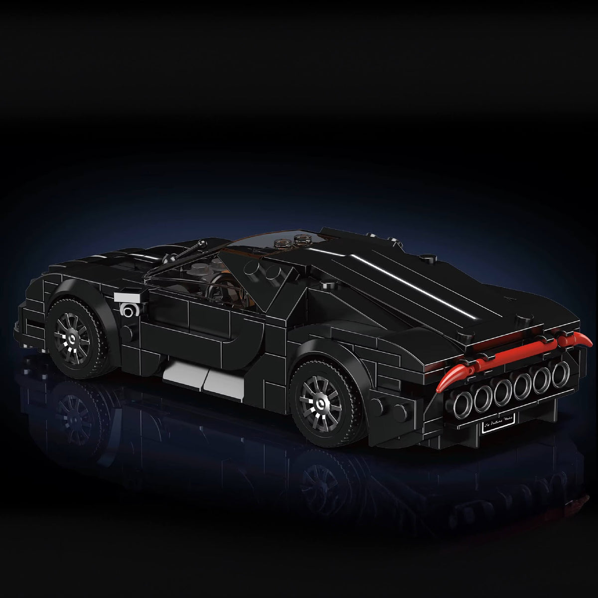 Mould King 27096 - La Voiture Noire Hypercar - vue 4 | Power Blockz
