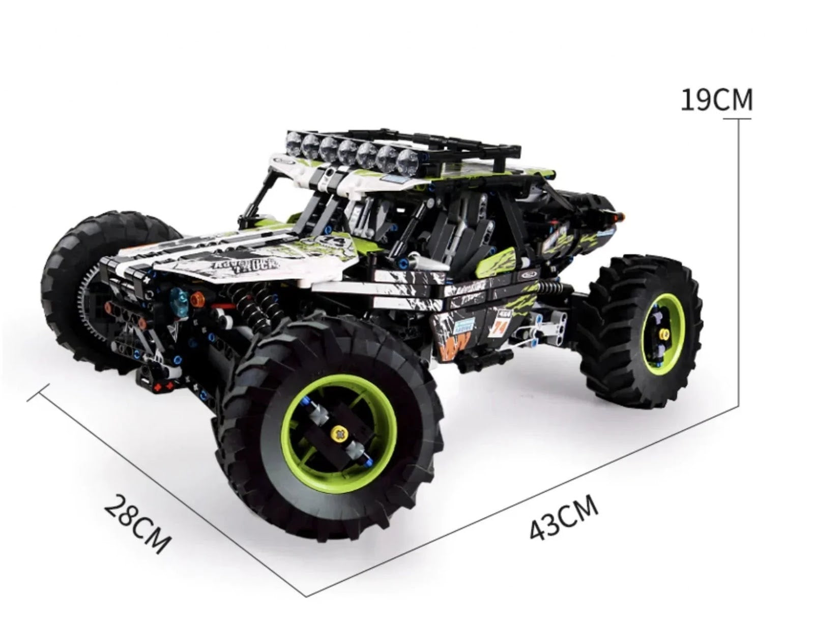 Mould King 18002 - Baja Desert Rally Buggy - vue 8 | Power Blockz