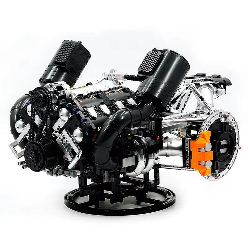 Mould King 10248 - Functional 5L V8 Engine & Powertrain - vue 6 | Power Blockz