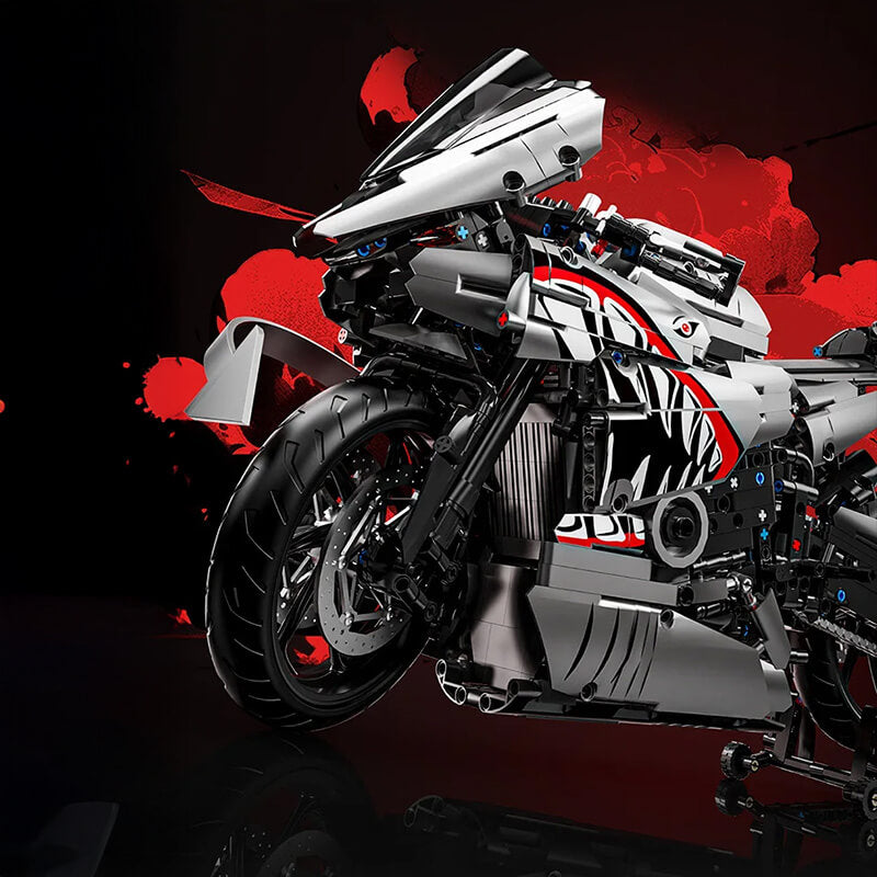 TQM X6601 - Gunmetal Shark Japanese Sportbike - vue 4 | Power Blockz