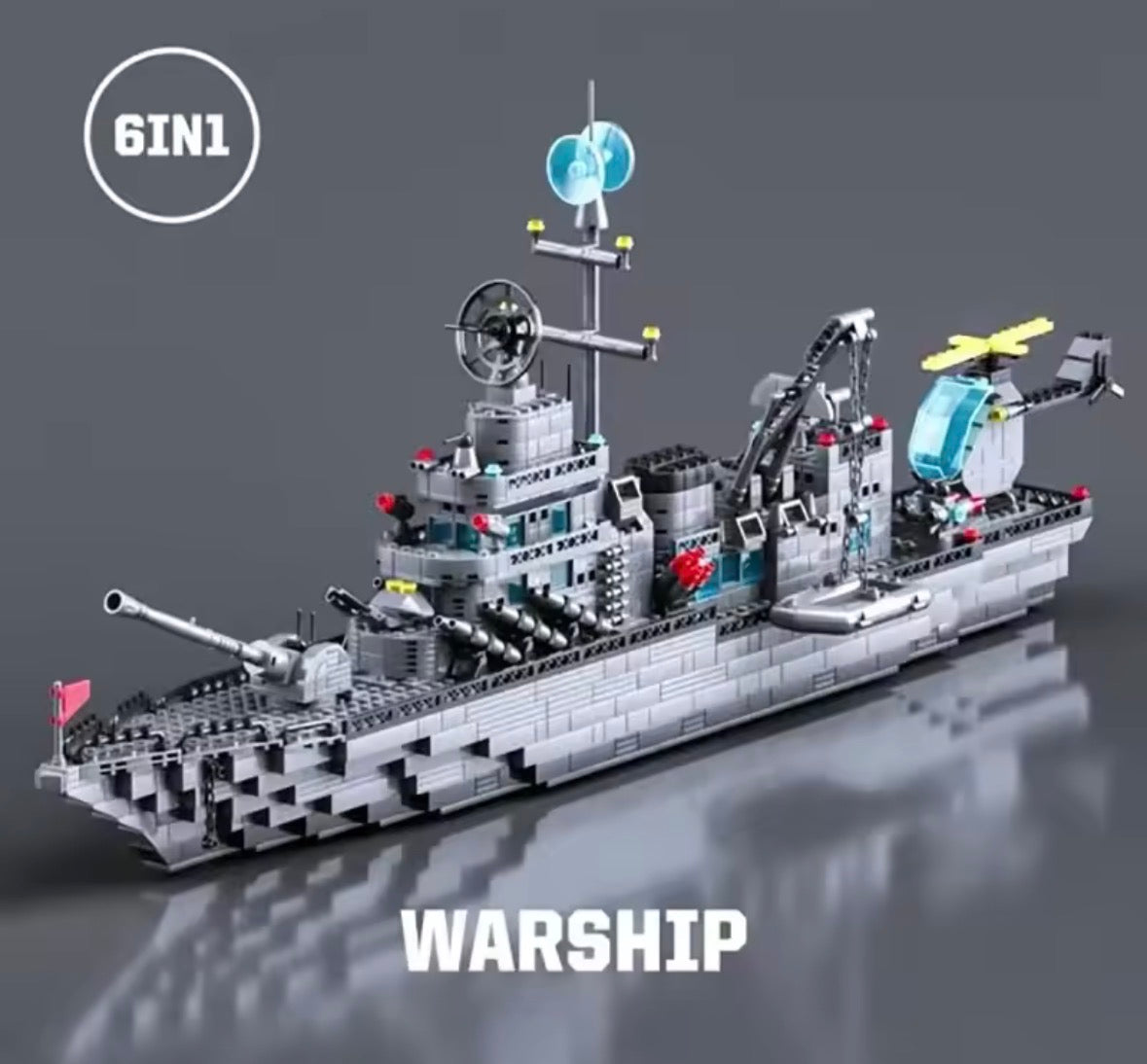 8734 - USS Ticonderoga - vue 4 | Power Blockz