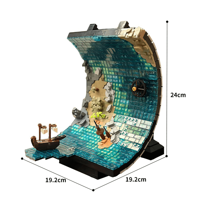 GoBricks A1393 - Perpetual Sailing Sculpture - vue 4 | Power Blockz