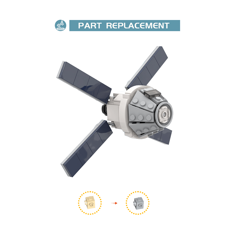 Gobricks MOC-128855 - 1:110 Orion Spacecraft - vue 2 | Power Blockz