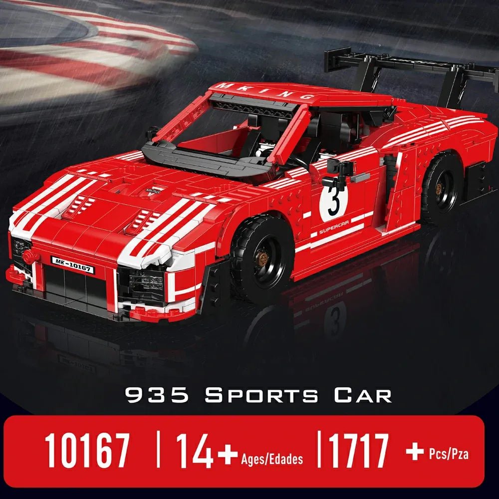 Mould King 10167 - Widebody 911 GT2 Rs Track Racer - vue 6 | Power Blockz