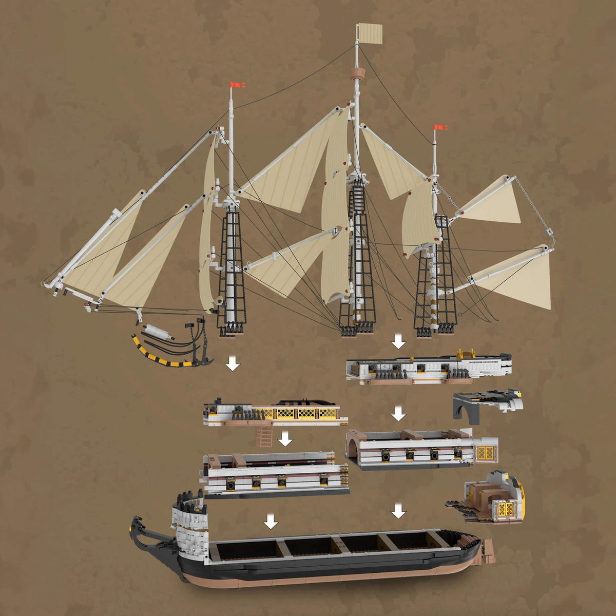 Reobrix66048 - Imperial Era Warship - vue 5 | Power Blockz