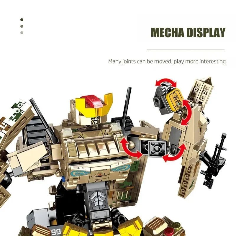 Mecha Transformers Robot Battle Tank Deformation Bricks Toy | 1306pcs - Mecha Transformers Robot Battle Tank Deformation Bricks Toy - vue 4 | Power Blockz