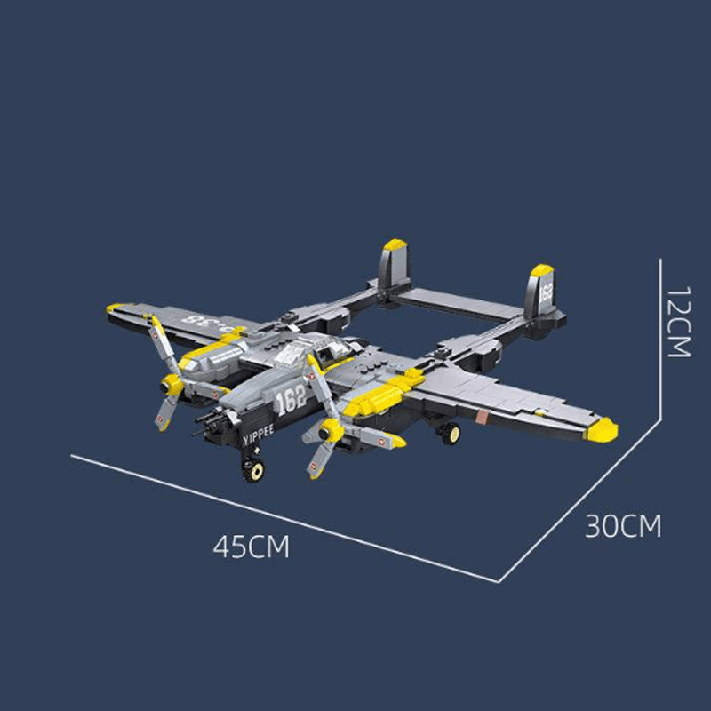 Jiestar 60146 - P-38 Lightning Fighter - vue 6 | Power Blockz