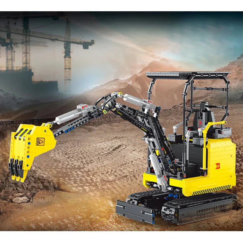 Happy Build YC-22006 - RC Mini Excavator - vue 4 | Power Blockz